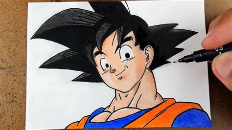 desenho de desenhar do goku|Como desenhar o goku! Aprenda desenhar o personagem de dragon ball!.